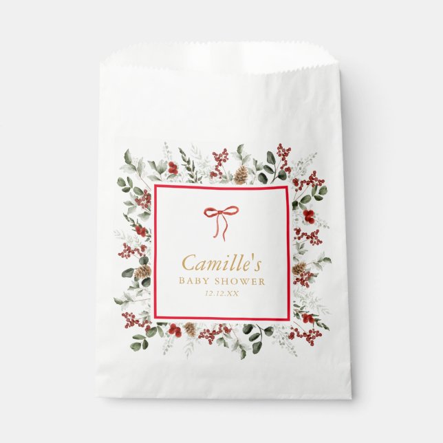 Sacolinha Chá de fraldas de inverno Botânico Rustic (Frente)