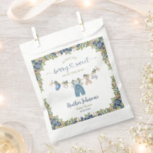 Chá de fraldas de linha de malha doce de mirtilo B