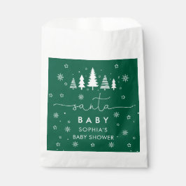 Sacolinha Chá de fraldas de Natal minimalista verde