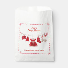 Sacolinha Chá de fraldas de Natal | Papais noeis Vermelho e 