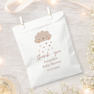 Sacolinha Chá de fraldas de Nuvem de Chuva de Boho Cujo