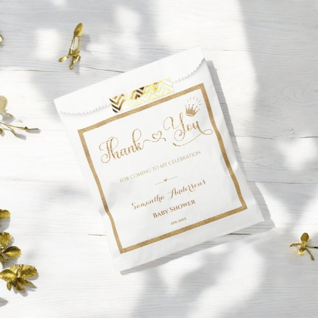 Sacolinha Chá de fraldas de Obrigado Elegante da Princesa Do (Criador carregado)