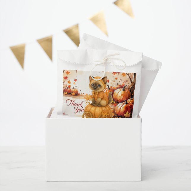 Sacolinha Chá de fraldas de outono para amantes de gatos (Festa)