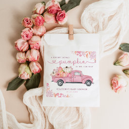 Sacolinha Chá de fraldas de outono rosa-rosa-abóboro doce