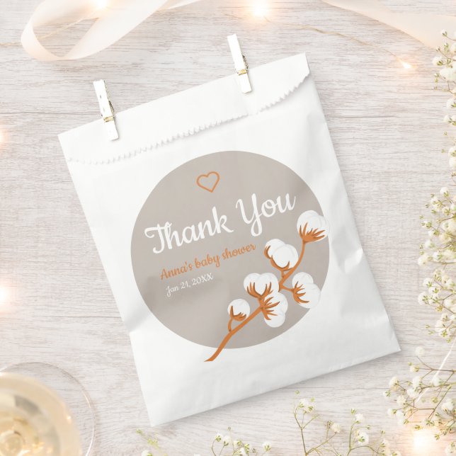 Sacolinha Chá de fraldas de ramificação de algodão elegante (Cortado)