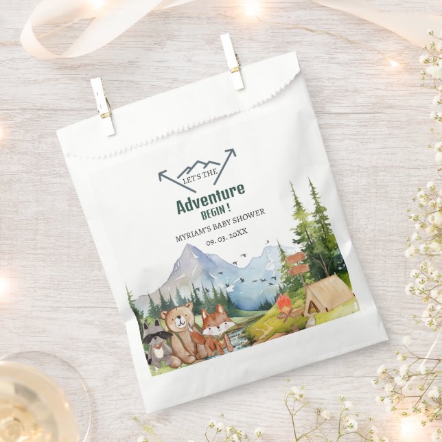 Sacolinha Chá de fraldas de risco de animais florestais (Cortado)