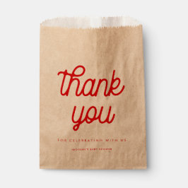 Sacolinha Chá de fraldas de script de vintagem retroativa