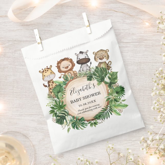 Sacolinha Chá de fraldas de Selva Selvagem Tropical (Cortado)