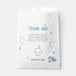 Sacolinha Chá de fraldas de Whiming Boy Balloons Azuis do Co