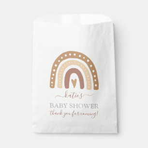Sacolinha Chá de fraldas do arco-íris castanho-chic Pastel