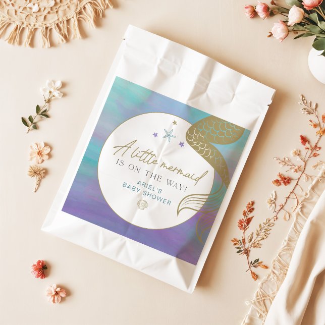 Sacolinha CHÁ DE FRALDAS do Mar Dourado Roxo do Sereado (Criador carregado)