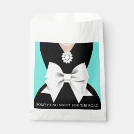 Sacolinha Chá de fraldas do Tema do Glam Teal Aqua Moderno