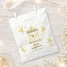 Chá de fraldas Dourado Elegante do Balão Mágico Ca