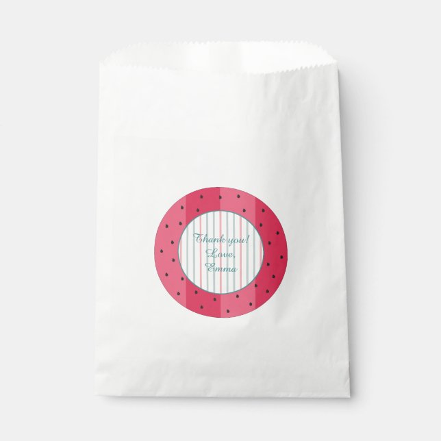 Sacolinha Chá de fraldas Favor Bag "Watermelon Umbrella" (Frente)