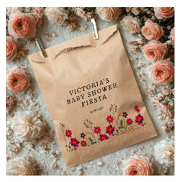 Sacolinha Chá de fraldas Fiesta das flores mexicanas