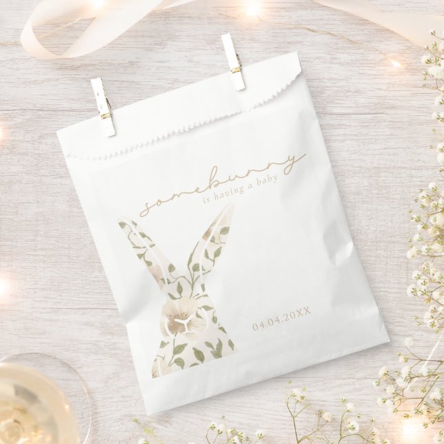 Sacolinha Chá de fraldas Floral de Primavera Asbunny (Cortado)