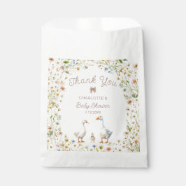 Sacolinha Chá de fraldas Floral Goose Obrigado