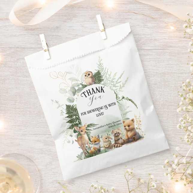 Sacolinha Chá de fraldas florestal verde (Cortado)