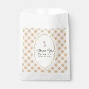 Sacolinha Chá de fraldas Gingham Goose Obrigado