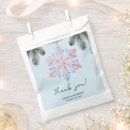 Sacolinha Chá de fraldas giro moderno de inverno Flocos de n