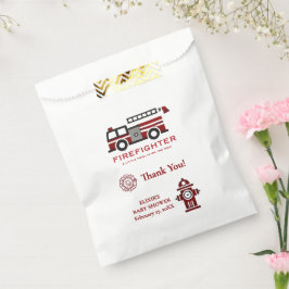 Sacolinha Chá de fraldas Minimalista do Bombeiro "Pequeno He