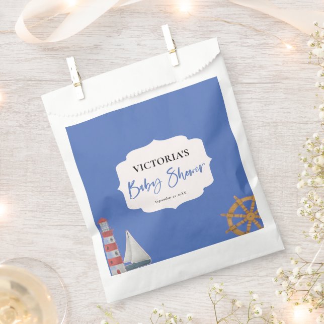 Sacolinha Chá de fraldas Náutico Blue Boy (Cortado)