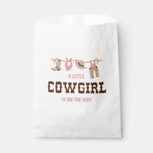 Sacolinha Chá de fraldas Ocidental de Cowgirl Rosa