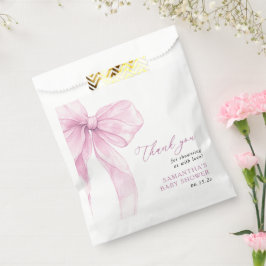 Sacolinha Chá de fraldas Rosa Moderno Obrigado