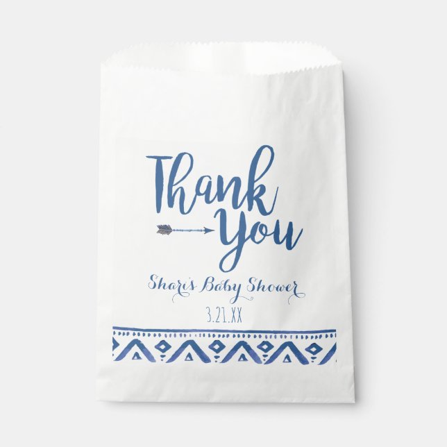 Sacolinha Chá de fraldas Tribal Favor Bolsas (Frente)