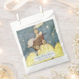 Sacolinha Chá de fraldas Vintage Moon e Stars