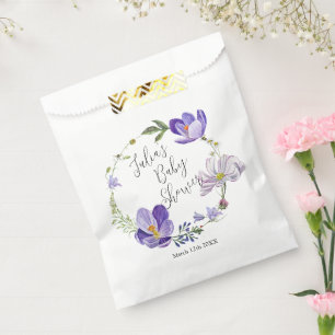 Sacolinha Chá de fraldas Violeta de Flor Selvagem