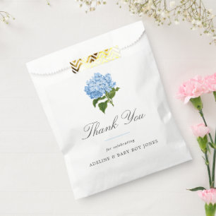 Sacolinha Chá de Menino Elegante de Hydrangea Azul