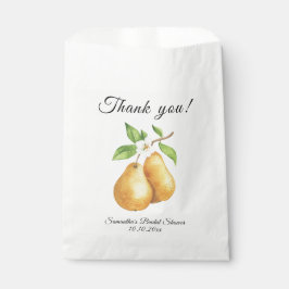 Sacolinha Chá de Noiva Agradecimento Pêra Perfeita em Aquare