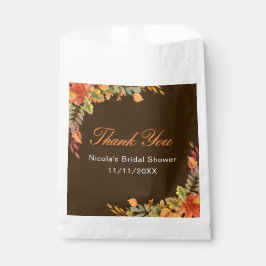 Sacolinha Chá de Noiva de Outono Rústico Folhas de Outono