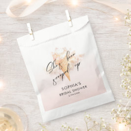 Sacolinha Chá de Noiva de Sorvete Rosa em Aquarela 