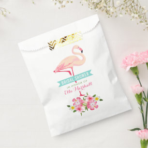 Sacolinha Chá de Noiva Flamingo Rosa Tropical