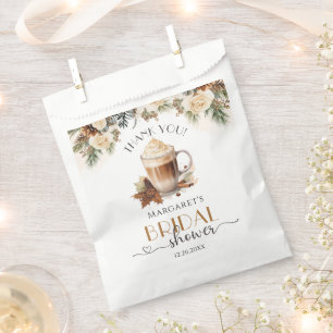 Sacolinha Chá de Noiva Floral de Inverno com Café