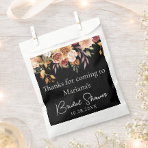 Chá de Noiva Floral de Outono Preto