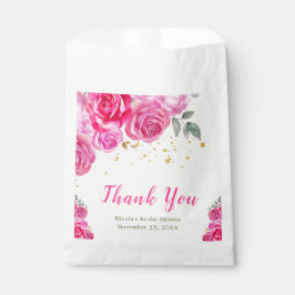 Sacolinha Chá de Noiva Floral Rosa Intenso