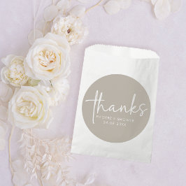 Sacolinha Chá de Noiva Minimalista Bege com Letra