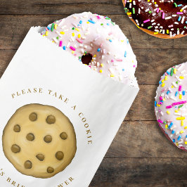 Sacolinha Chá de Noiva Minimalista Por Favor Pegue um Biscoi