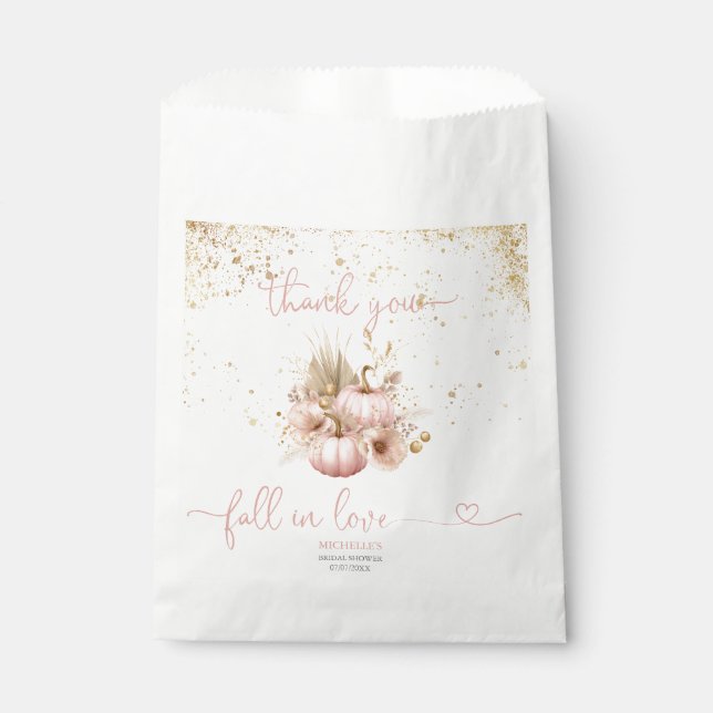 Sacolinha Chá de panela de amor Obrigado Pumpkin (Frente)