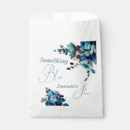 Sacolinha Chá de panela de Buquê de Aquarela Azul
