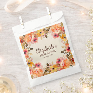 Sacolinha Chá de panela de Flores de Aquarela de outono