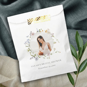 Sacolinha Chá de panela de Foto Rustic Meadow Floral Wreath