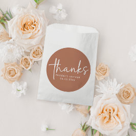 Sacolinha Chá de panela de Script Minimalista do Terracotta