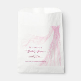 Sacolinha Chá de panela de vestir de noiva rosa macio elegan