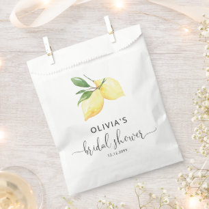 Sacolinha Chá de panela Elegante Lemon Favor Bolsas