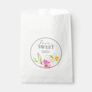 Sacolinha Chá de panela Floral Cor-de-Rosa Favorece Bolsas