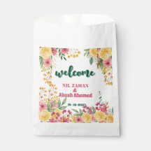 Chá de panela Floral Dual Name Elegante